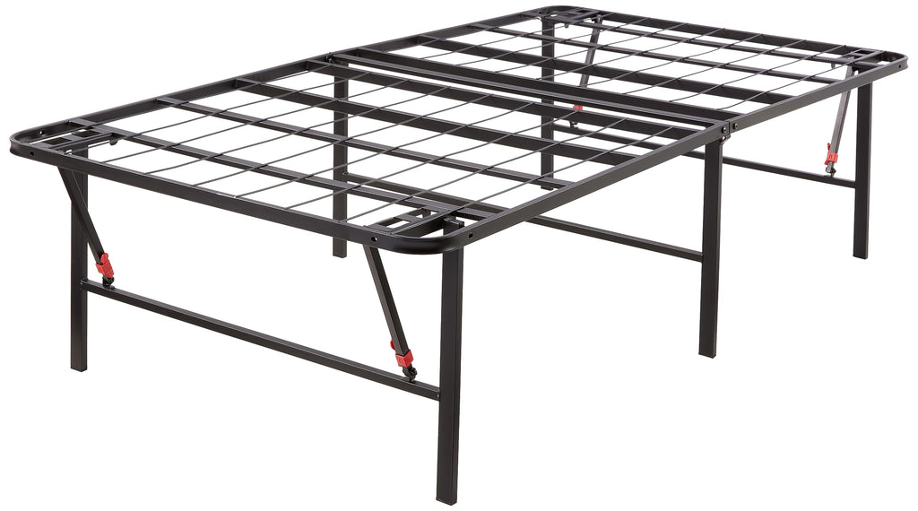 Foldable Metal Platform Bed Frame, 18 Inches High, Twin Size, Black R630141