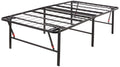 Foldable Metal Platform Bed Frame, 18 Inches High, Twin Size, Black R630141