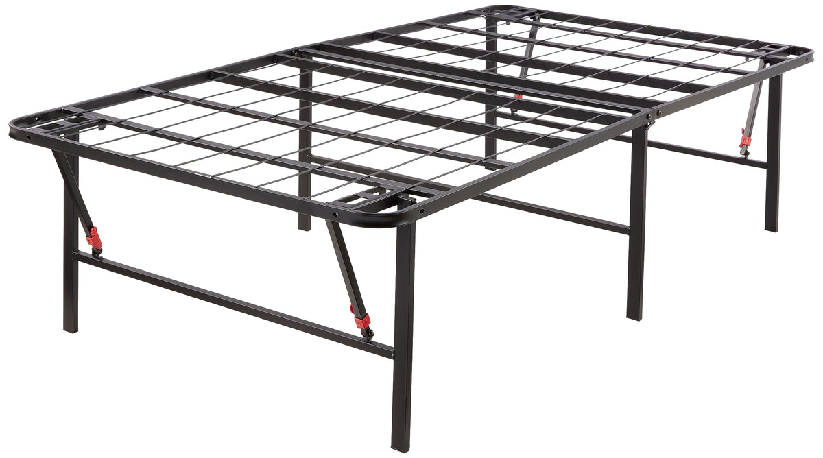Foldable Metal Platform Bed Frame, 18 Inches High, Twin Size, Black R630141