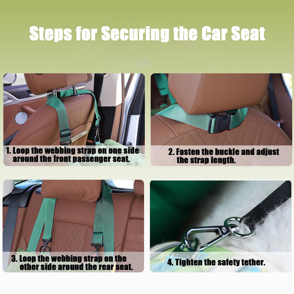 2-in-1 Elevated Dog Car Seat Booster Q2313