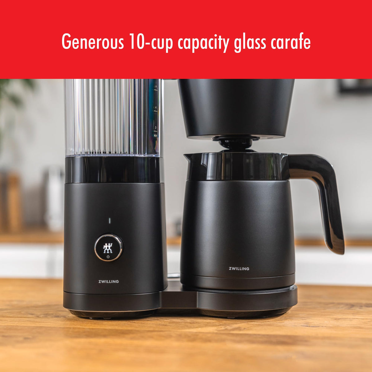 Black 10 Cup Drip Coffee Maker with Thermo Carafe Q7803
