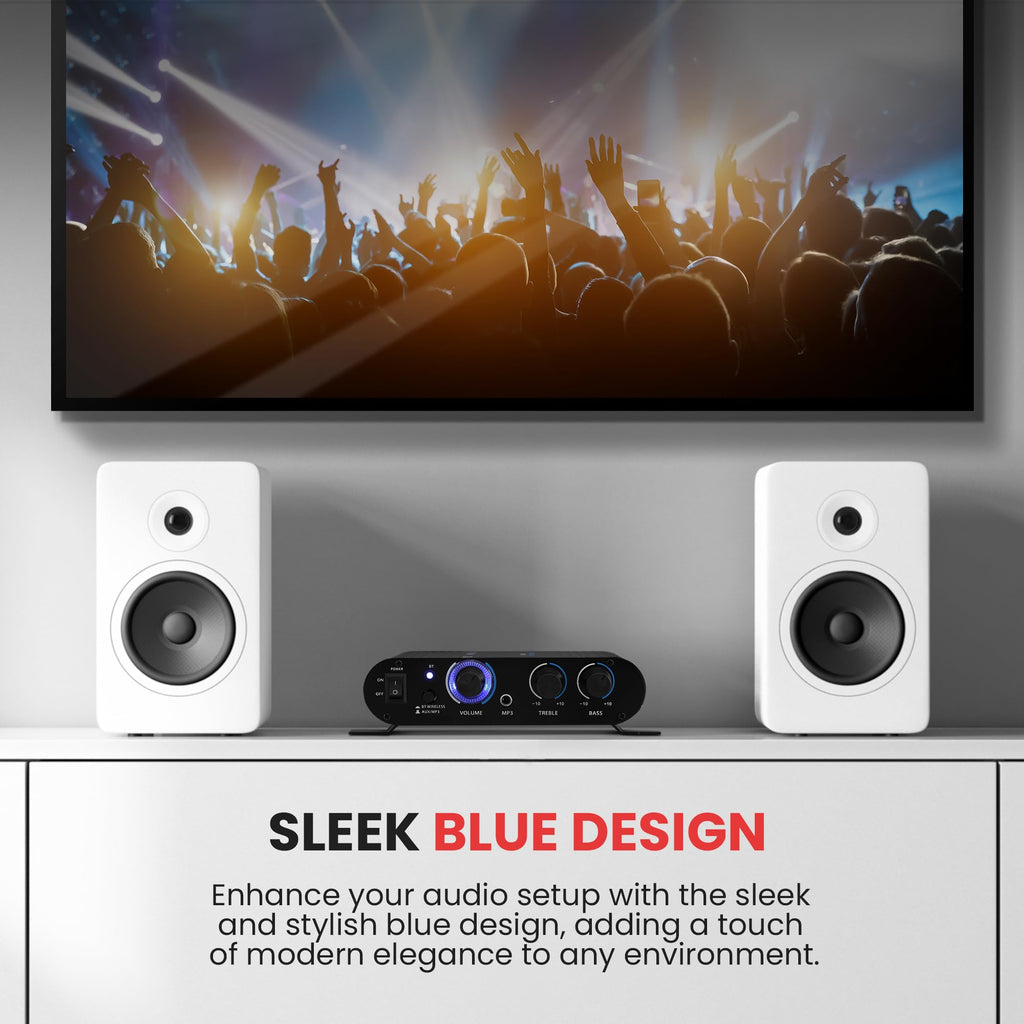 90W Dual Channel Mini Portable Power Stereo Sound Receiver U75438
