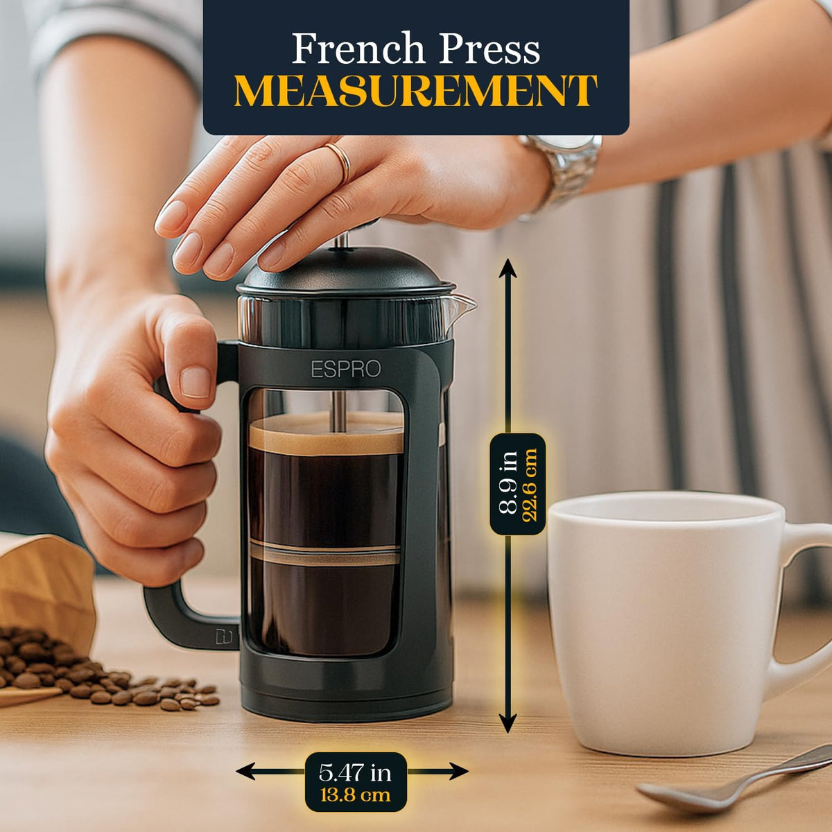 Black 17oz French Press Coffee Maker B77992
