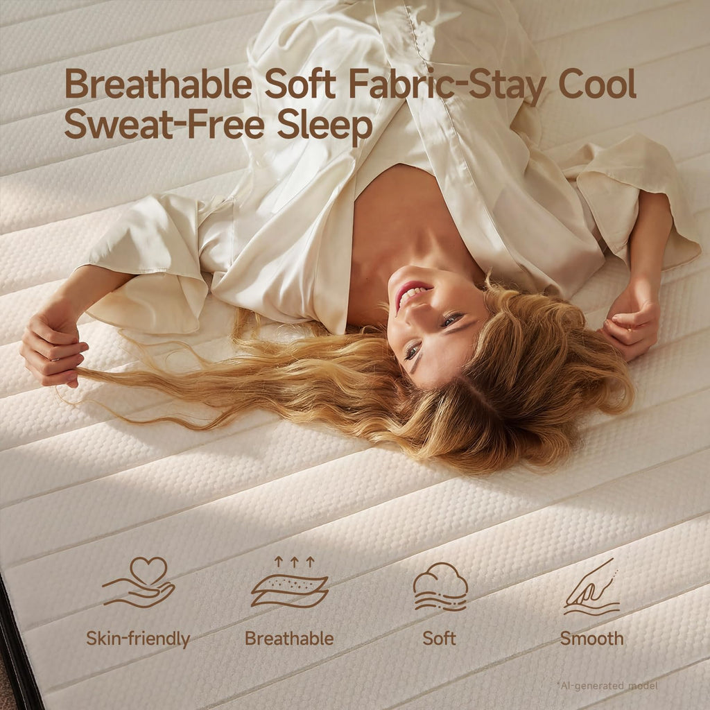 10 Inch Full Size Hybrid Mattress with Pocketed Coils & Gel Memory Foam A412508
