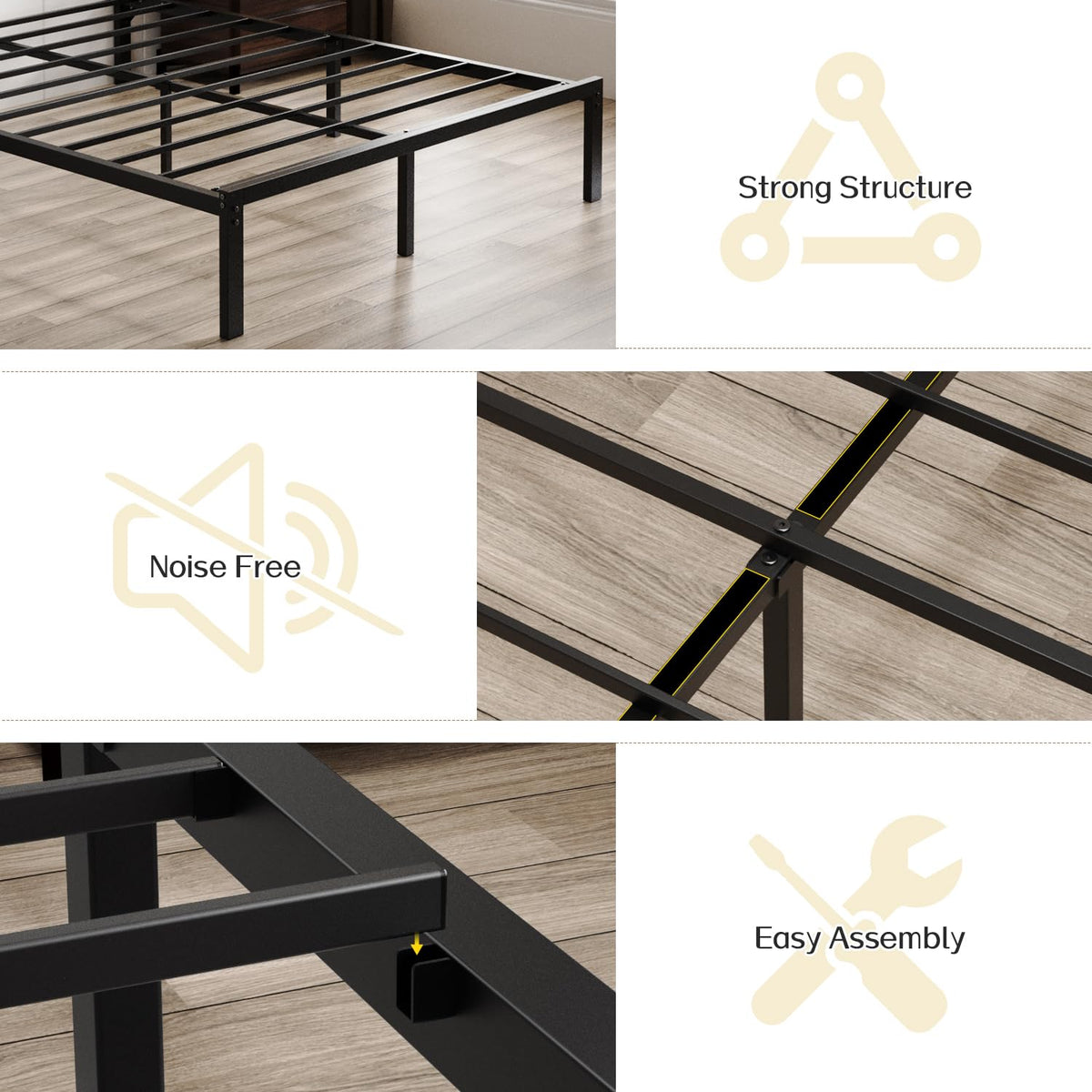 Full Bed Frame with Headboard G813