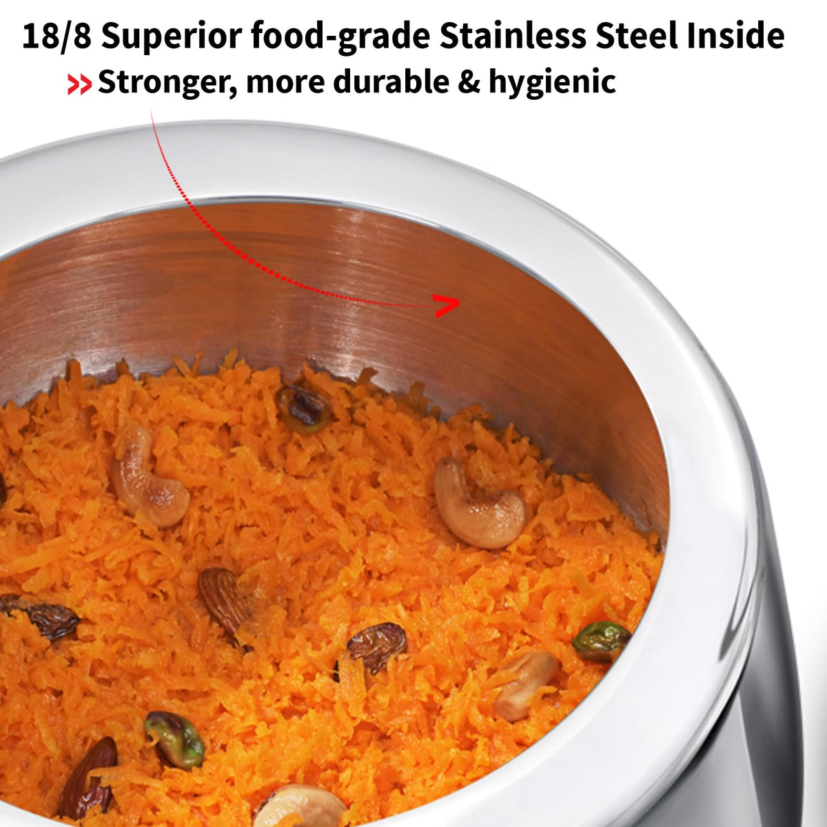 3 Litre Triply Stainless Steel Pressure Cooker V61262