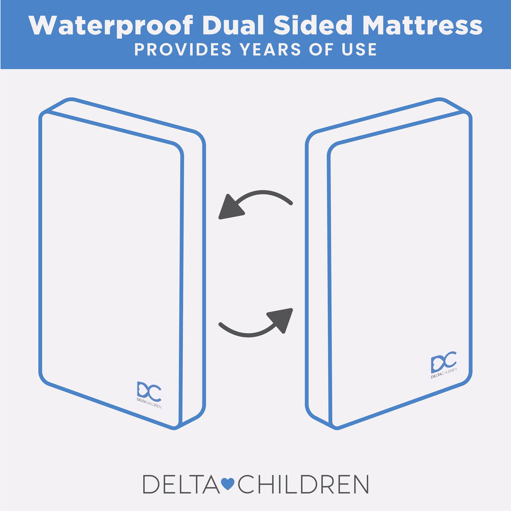 White Crib and Toddler Mattress with Removable Machine-Washable Cover G220