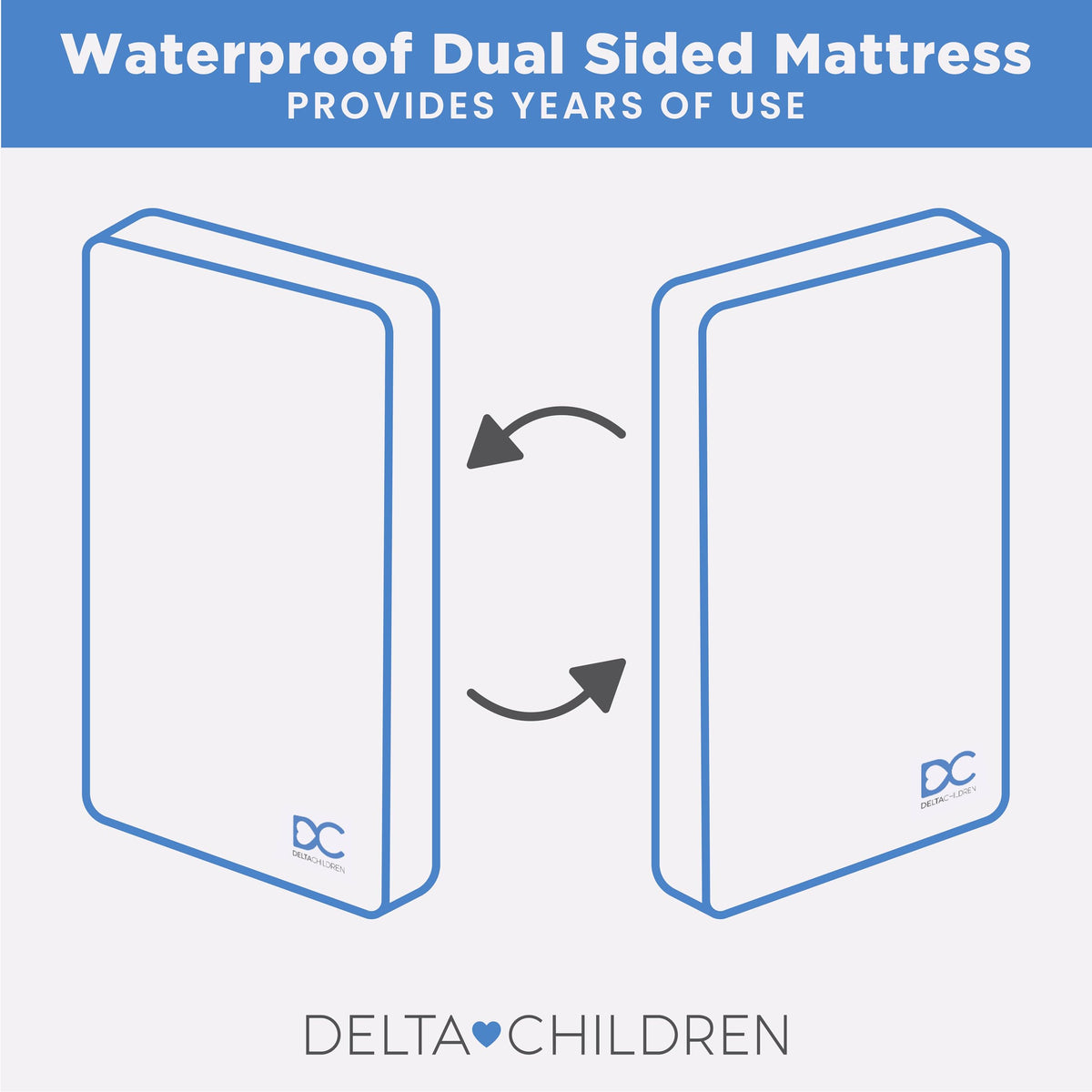 White Crib and Toddler Mattress with Removable Machine-Washable Cover G220