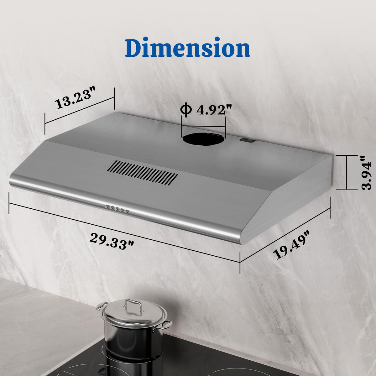 30 Inch Convertible Under Cabinet Range Hood Z35689