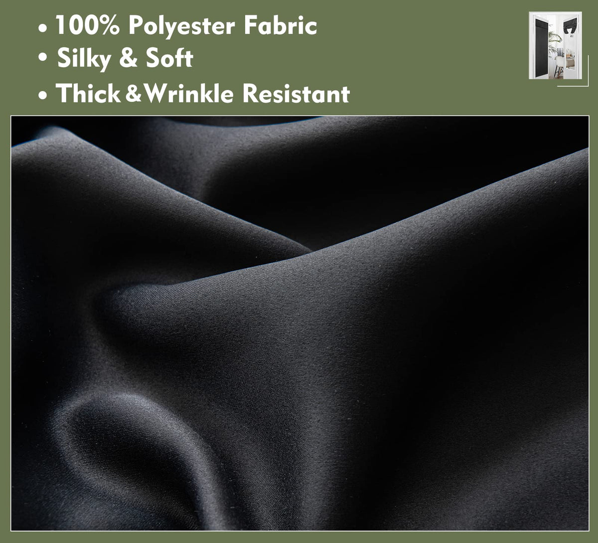 Blackout Tie Up Door Curtain 1 Panel B35540
