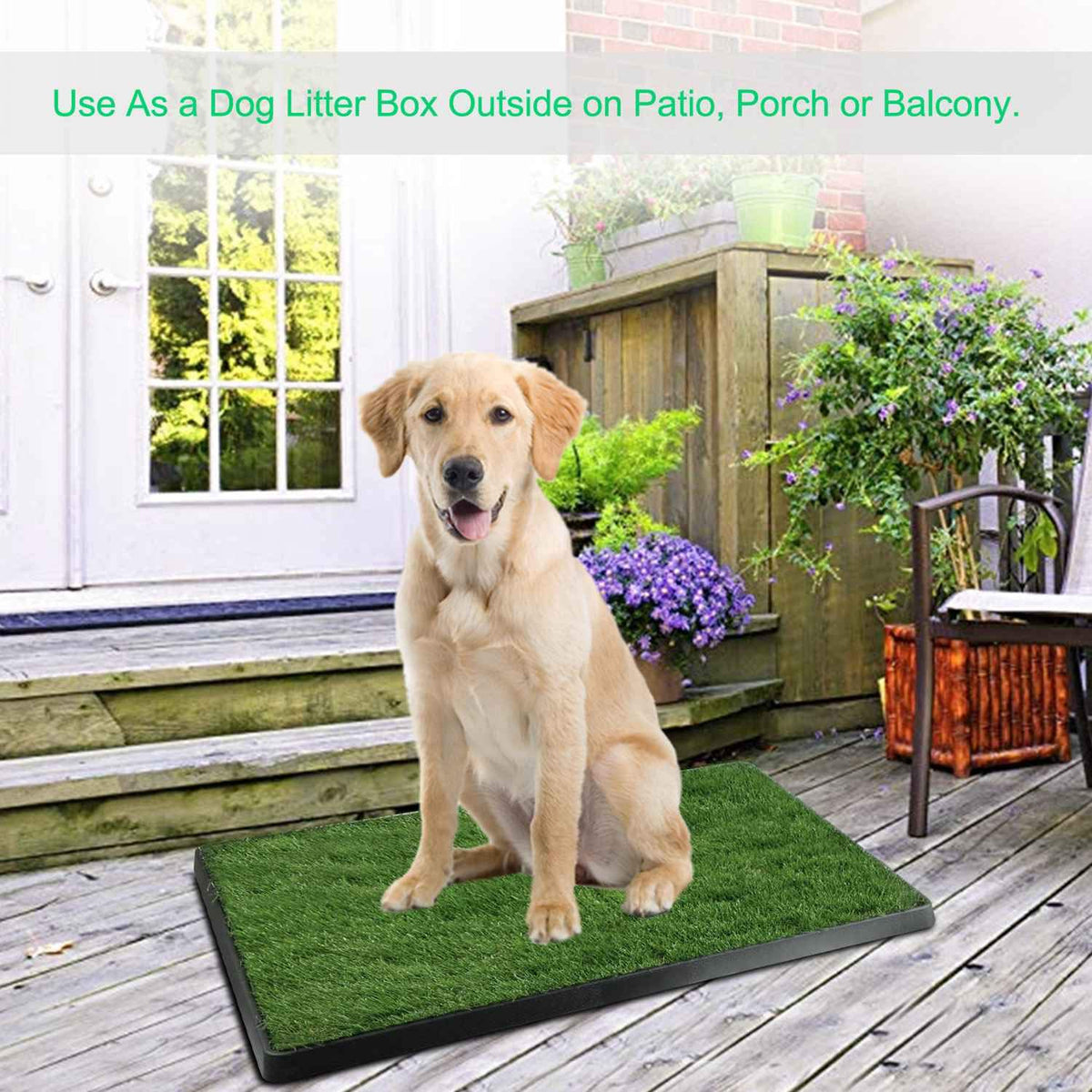 Dog Grass Pad with Tray 25”x 20” Artificial Grass S7999