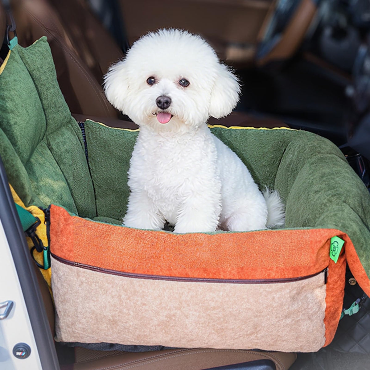 2-in-1 Elevated Dog Car Seat Booster Q2313