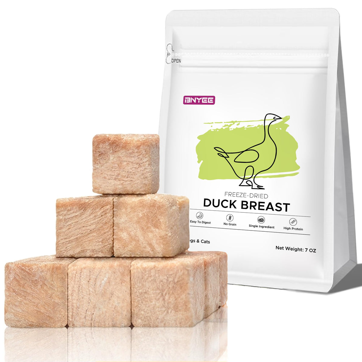 7 OZ Freeze Dried Duck Breast Dog Cat Treats L714