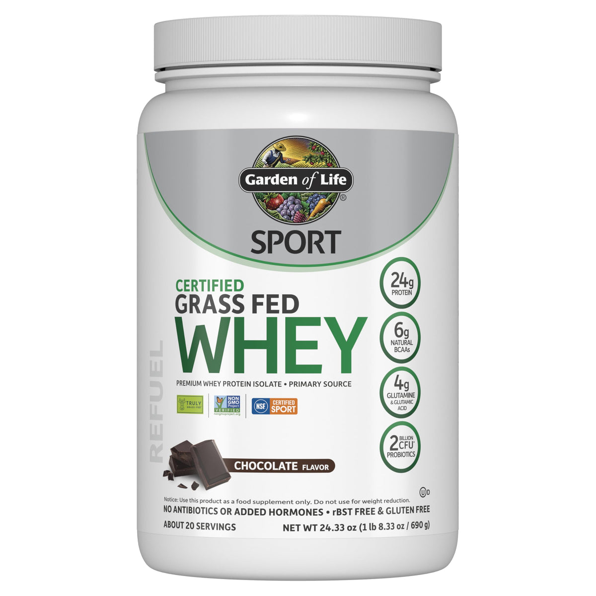 Grass Fed Whey Protein Powder, Chocolate, 20 Servings P758