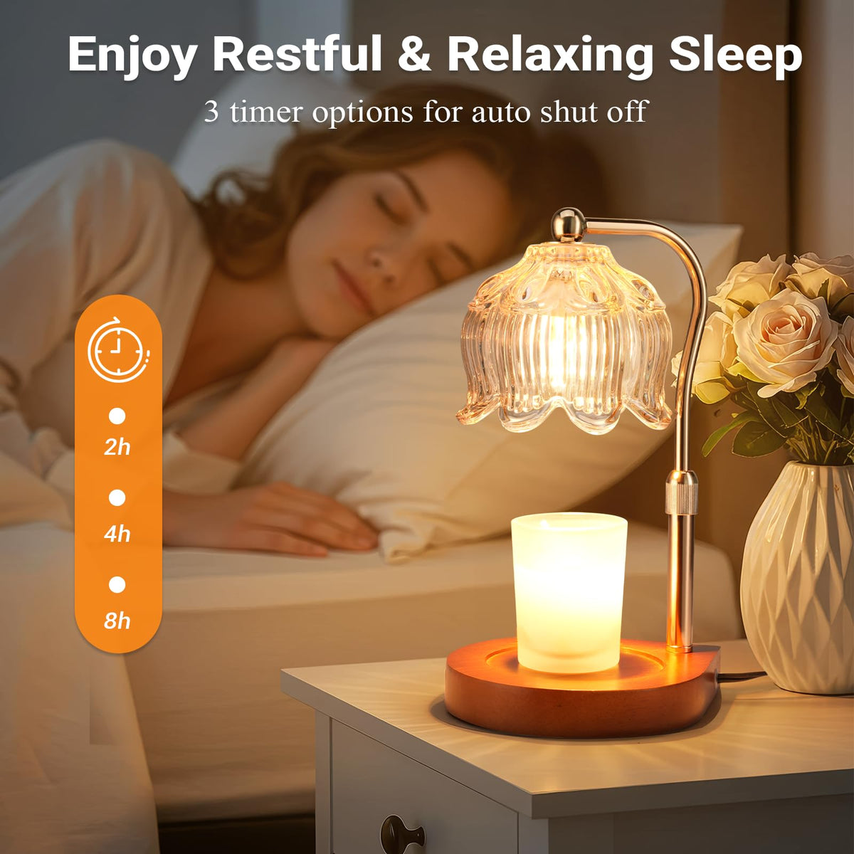 Candle Warmer Lamp with Timer and Dimmer Q432