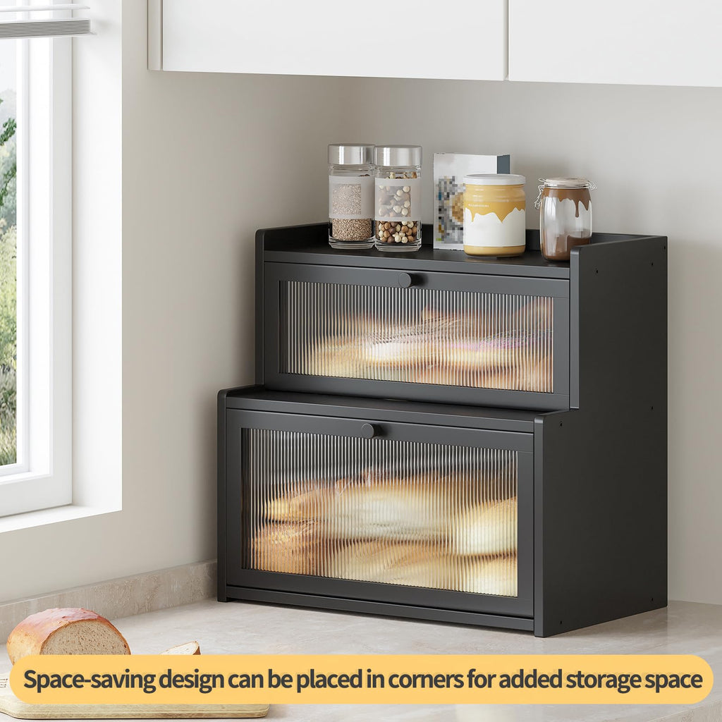 Bamboo Bread Box with Window G72524