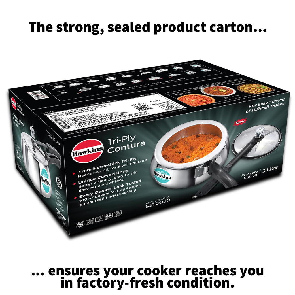 3 Litre Triply Stainless Steel Pressure Cooker V61262