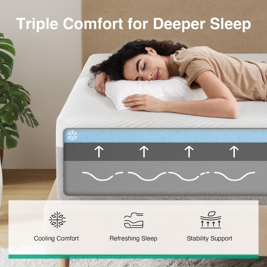 6-Inch Gel Memory Foam Twin Mattress D9553