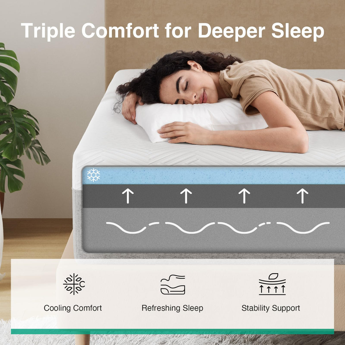 6-Inch Gel Memory Foam Twin Mattress D9553