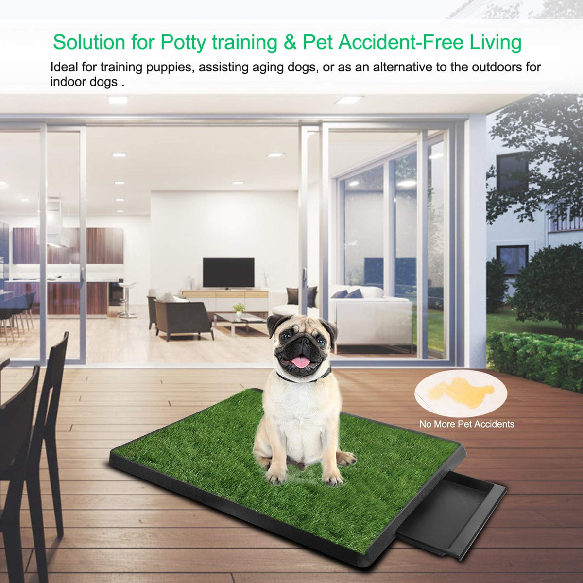 Dog Grass Pad with Tray 25”x 20” Artificial Grass S7999
