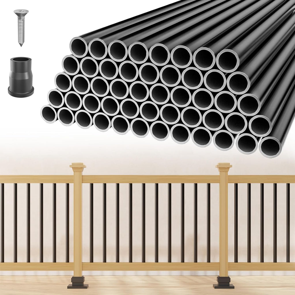 100 Pack 26" Black Aluminum Deck Balusters H8342