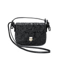 Genuine Leather Floral Embossed Crossbody Bag X567