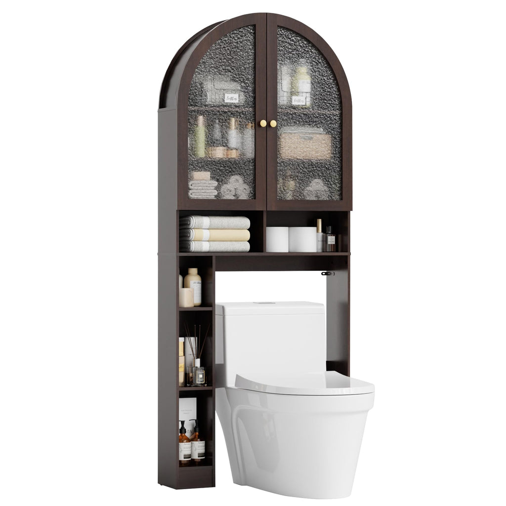 Over The Toilet Storage Cabinet with Acrylic Doors and Adjustable Shelf C230825