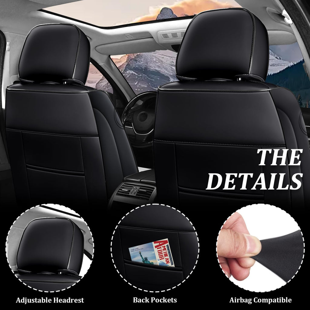 Waterproof Nappa Leather Full Set Car Seat Covers J9907