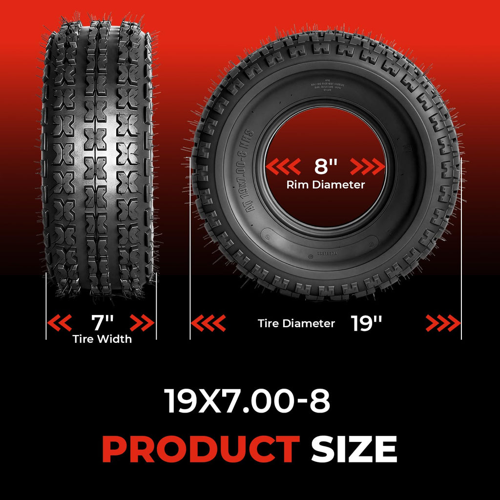 Set of 2 19x7-8 ATV UTV Tires H624681