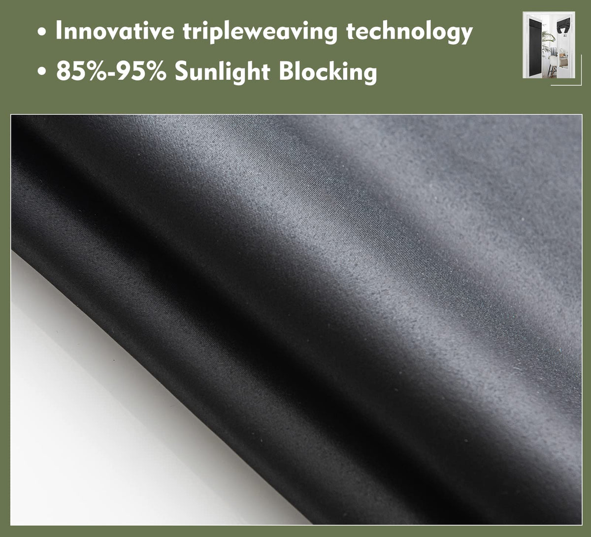 Blackout Tie Up Door Curtain 1 Panel B35540