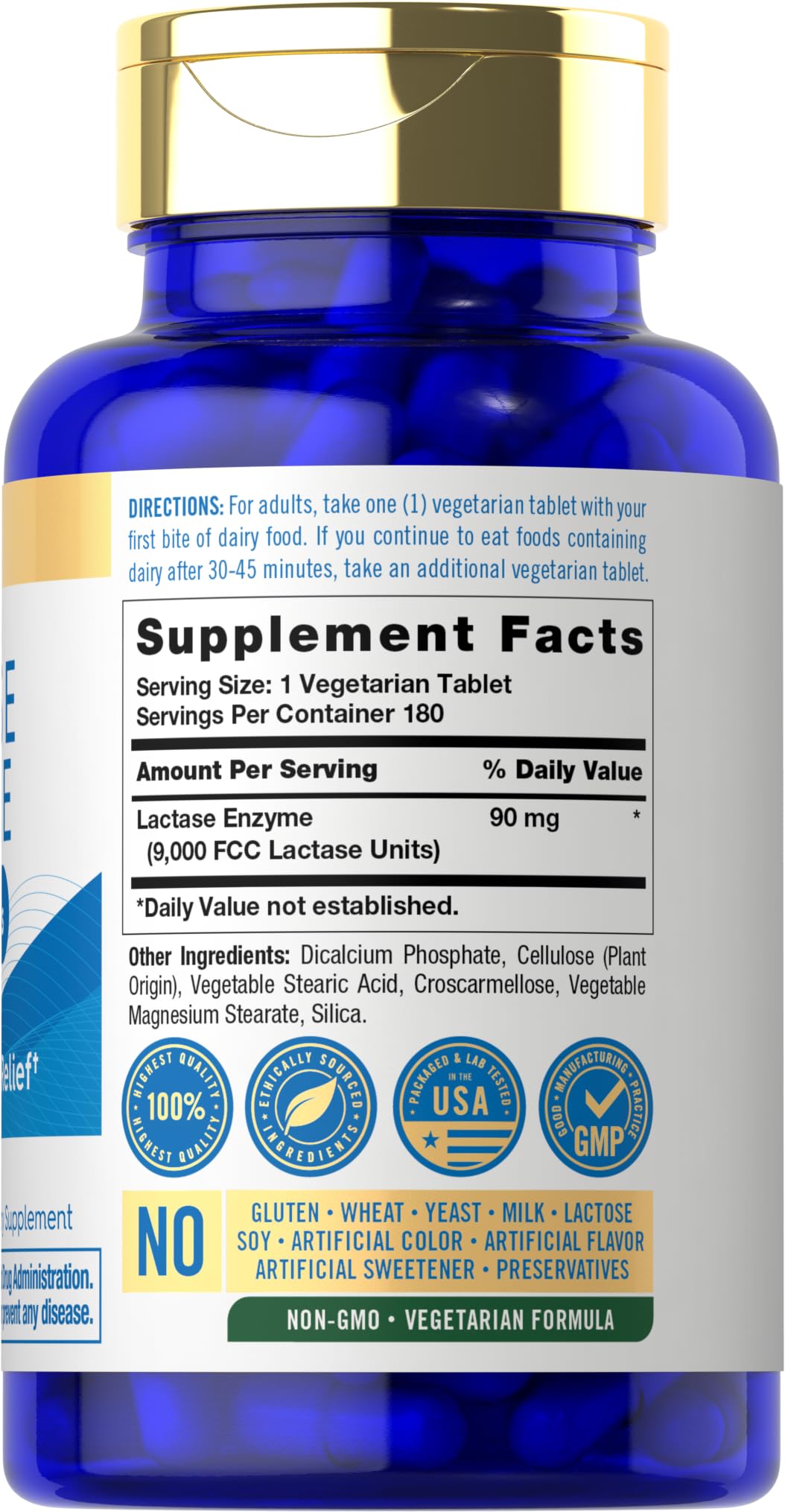 Lactase Enzyme Tablets 180 Pills K6391