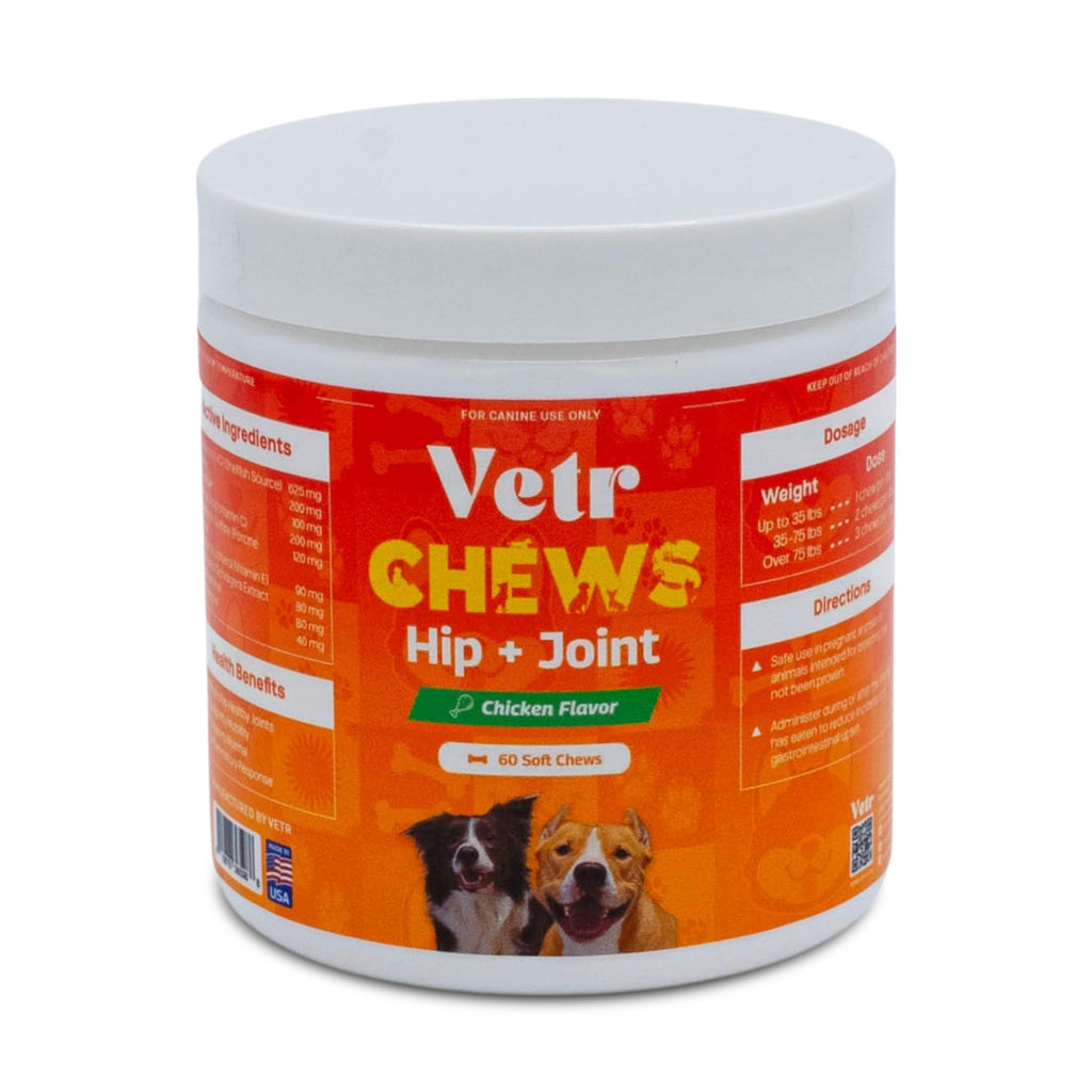 Chicken Flavored Hip and Joint Chews for Dogs, 60 Chewable Tablets D21976
