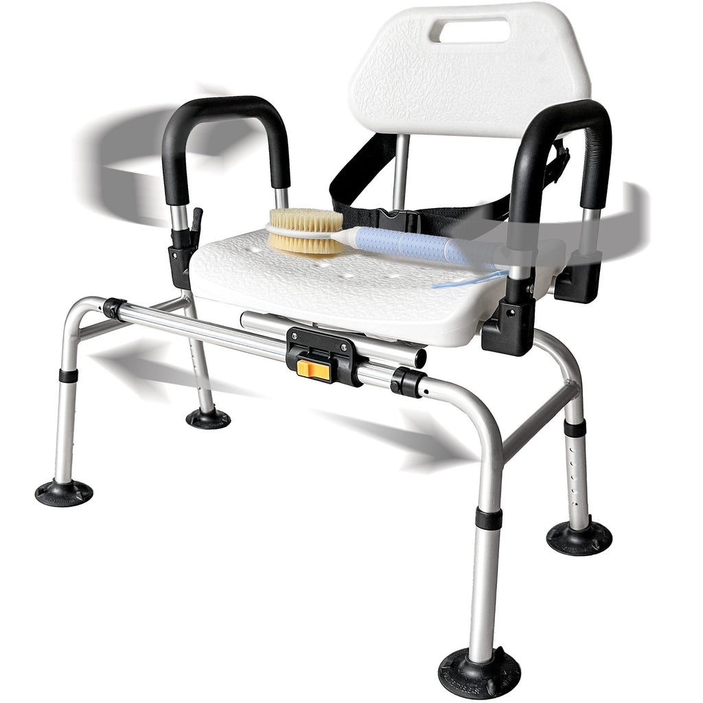Extra-Wide 360lb Capacity Non-Slip Padded Shower Chair & Transfer Bench G33763