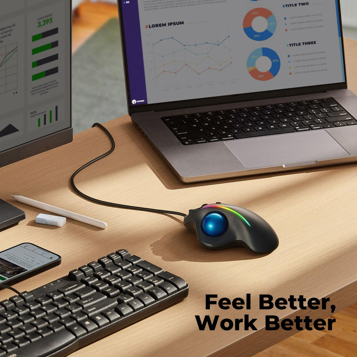 Ergonomic Trackball Mouse C733179