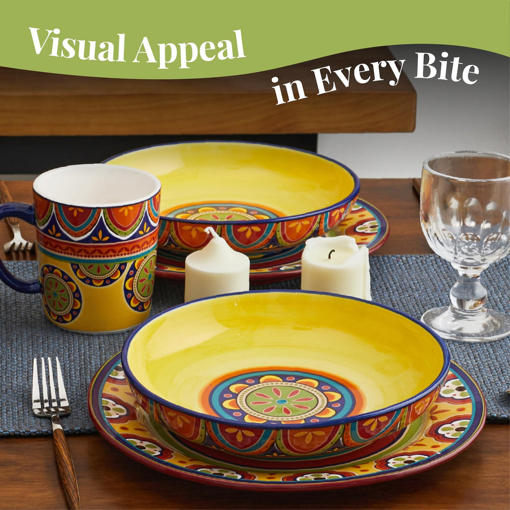 Ceramic Pasta Bowls Set of 4 I2225