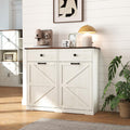 White 20 Gallon Wooden Tilt Out Trash Cabinet V93399