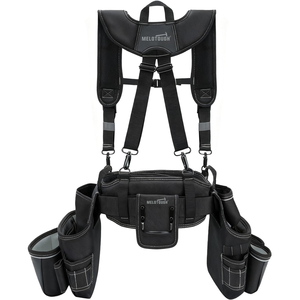 Carpenters Tool Belt with Suspenders 27 Pockets H109746
