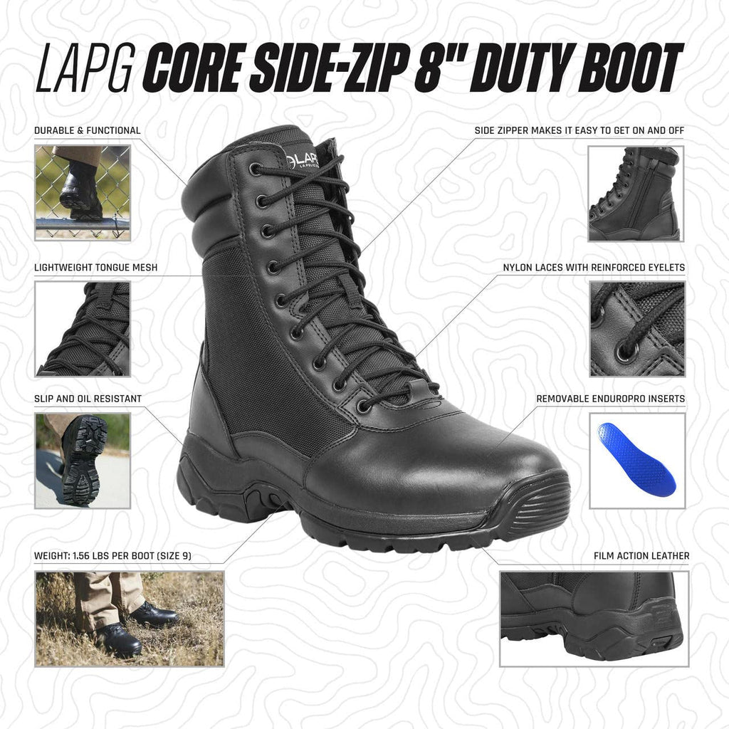 8" Side-Zip Tactical Work Boots Z5816