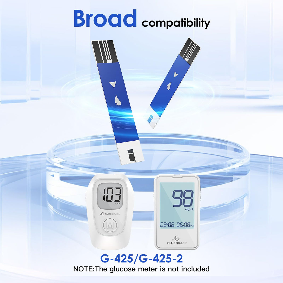 Blood Glucose Test Strips, 100 Strips B462930