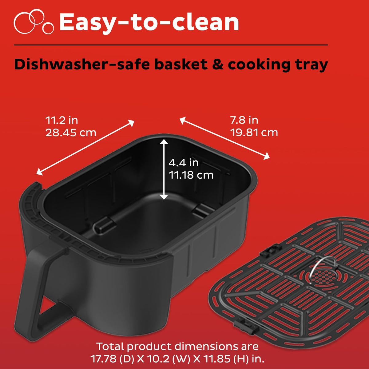 6QT Nonstick Dishwasher-Safe Air Fryer L61565