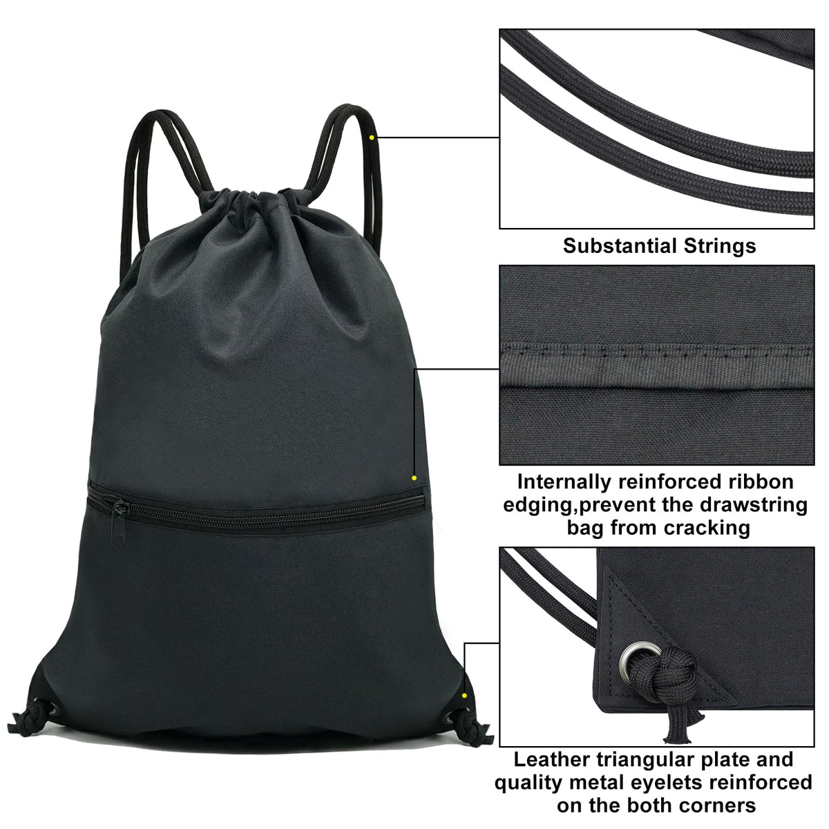Drawstring Backpack Bag Sport Gym Sackpack T133