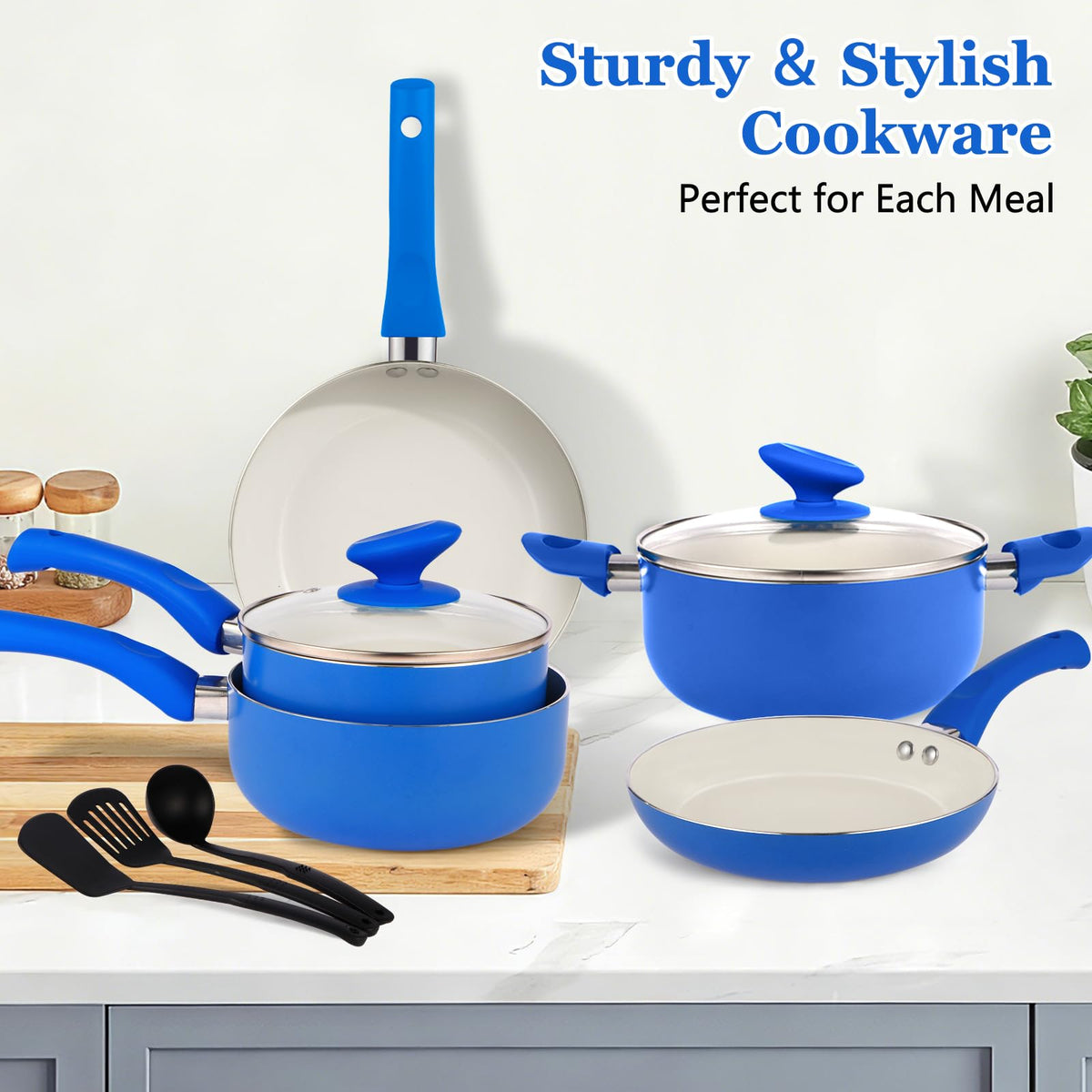 Ceramic Nonstick 12 Piece Cookware Set H59788