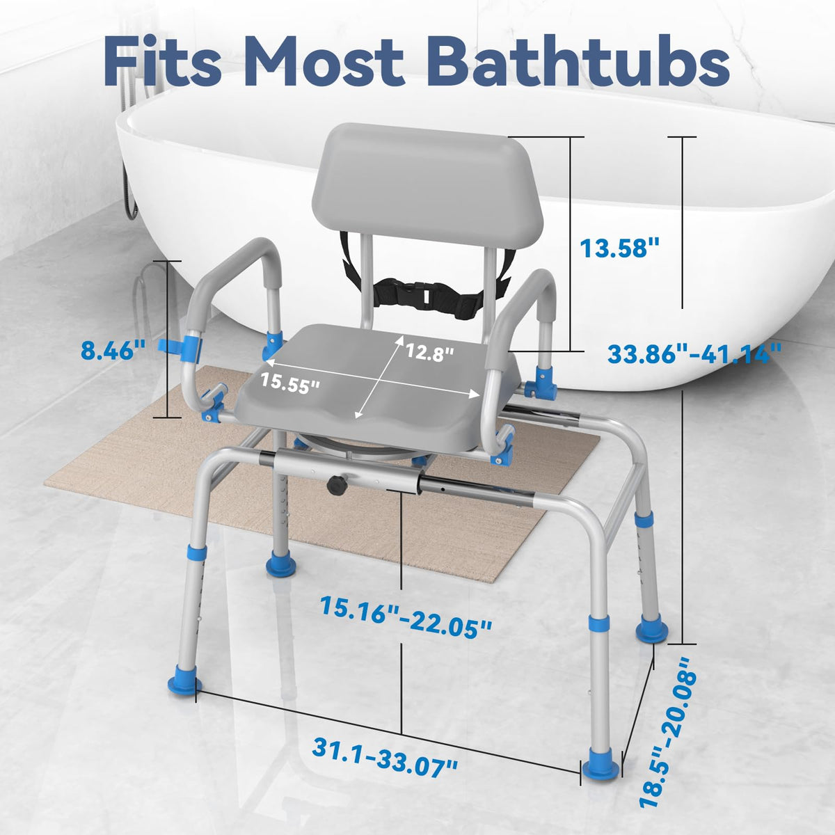 Sliding Shower Chair Tub Transfer Bench F14520