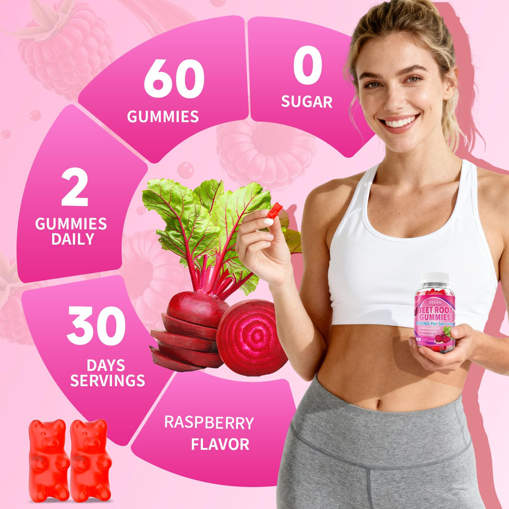 Sugar-Free Vegan Beet Root Gummies 60 Count X30581