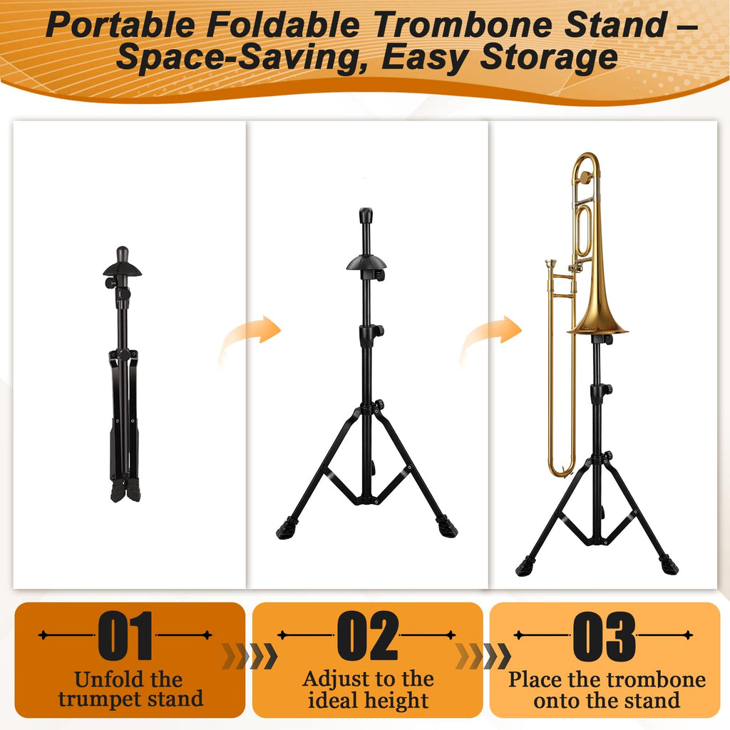 Adjustable Height Retractable Trombone Stand D4387