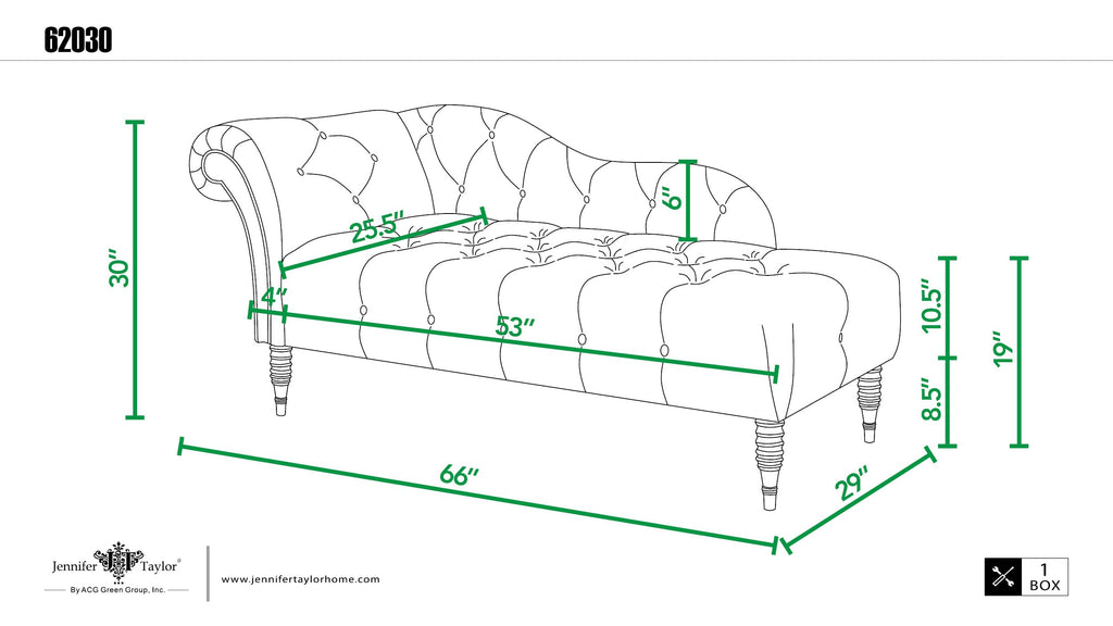 Ash Rose Pink Velvet Tufted Roll Arm Chaise Lounge B840617
