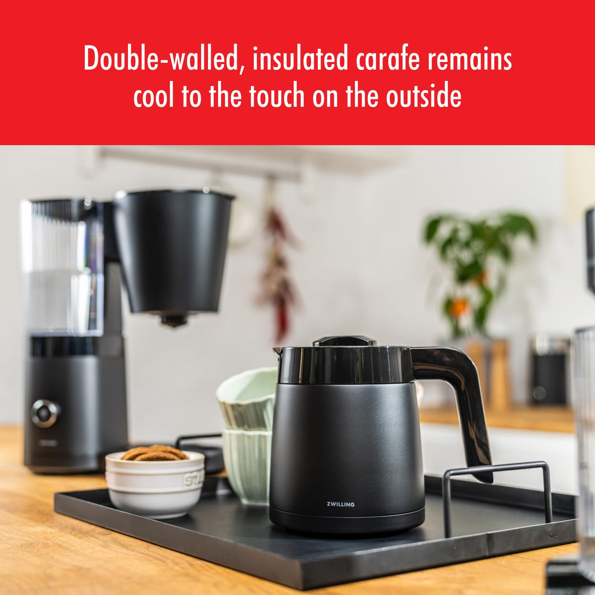Black 10 Cup Drip Coffee Maker with Thermo Carafe Q7803