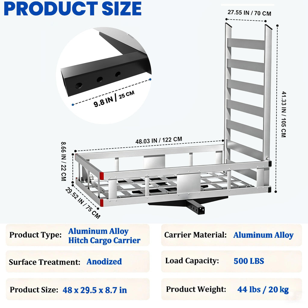 Hitch Cargo Carrier with Ramp, 500 lbs Capacity A75805