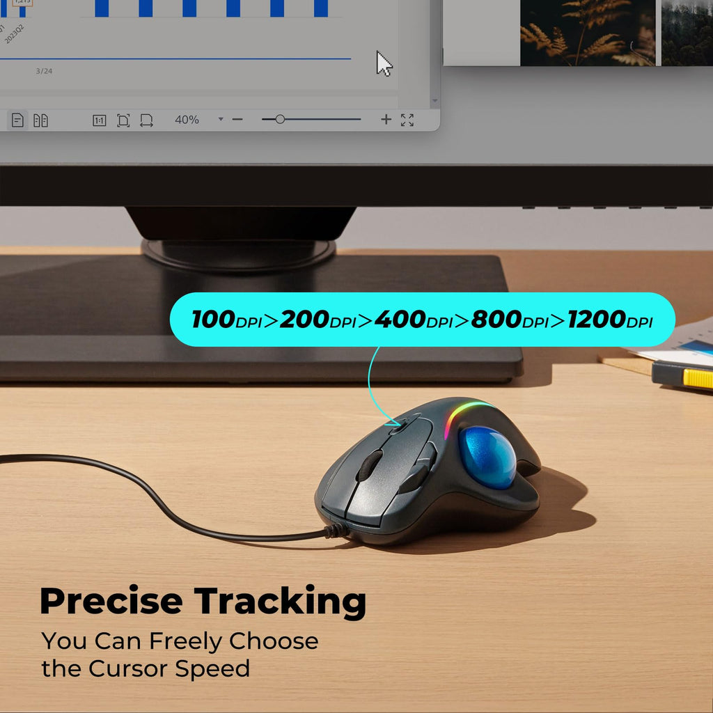 Ergonomic Trackball Mouse C733179