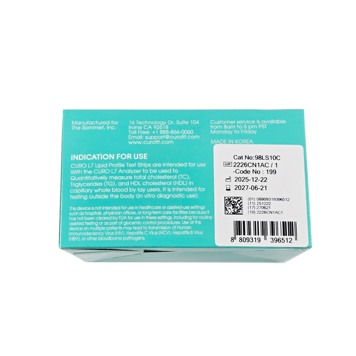 Blood Cholesterol Testing Kit with Test Strips and Lancets H32521